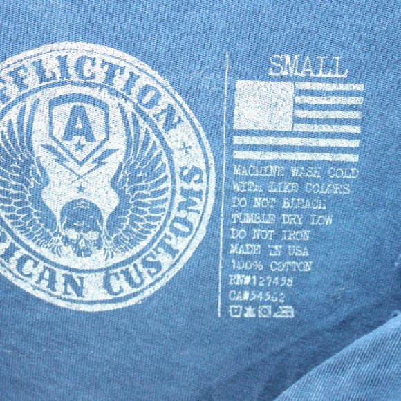 Affliction Chop Shop Slit V-Neck T-Shirt H10923 - Picture 5 of 8